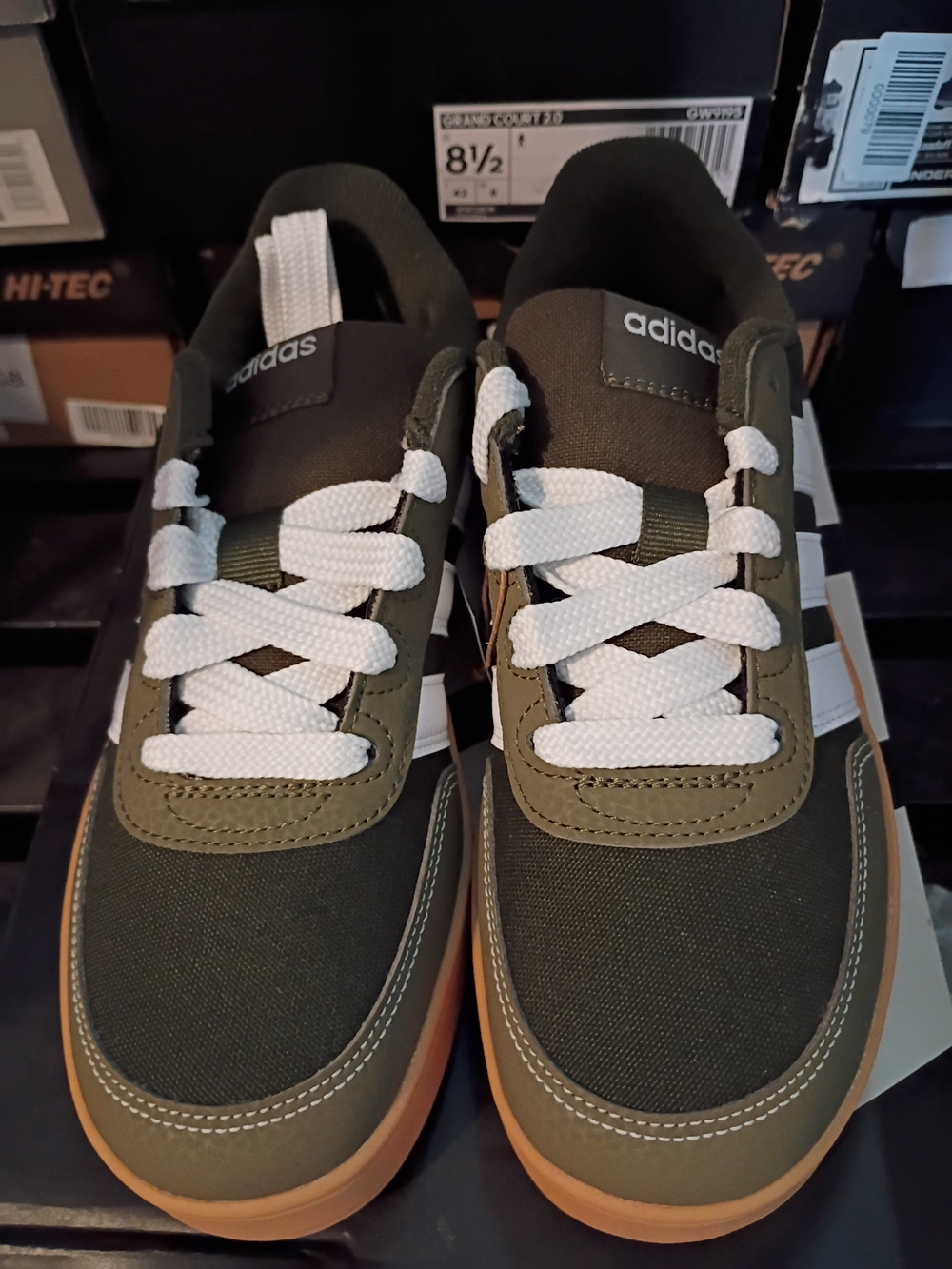 adidas Kid's Olive Green Low